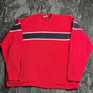 Structure Sweater red V neck‎ size XL